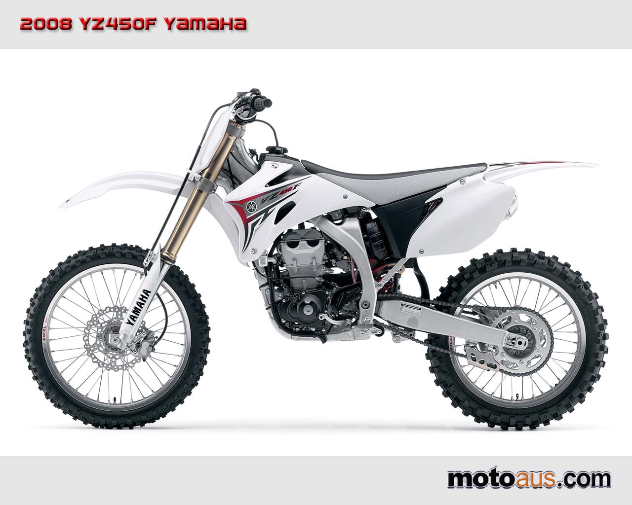 2008 YZ450F Red White Yamaha