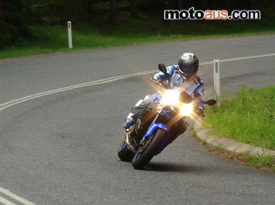 Aprilia Tuono R corner Aprilia Tuono R corner