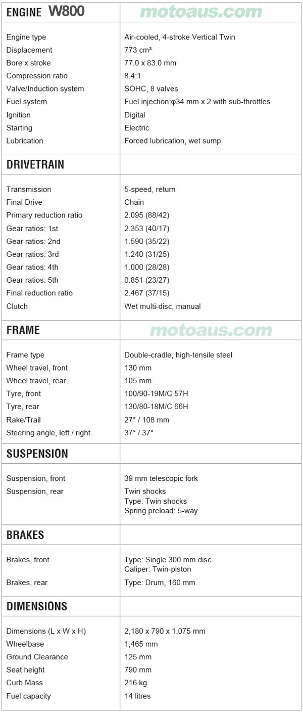 kawasaki-w800-specifications