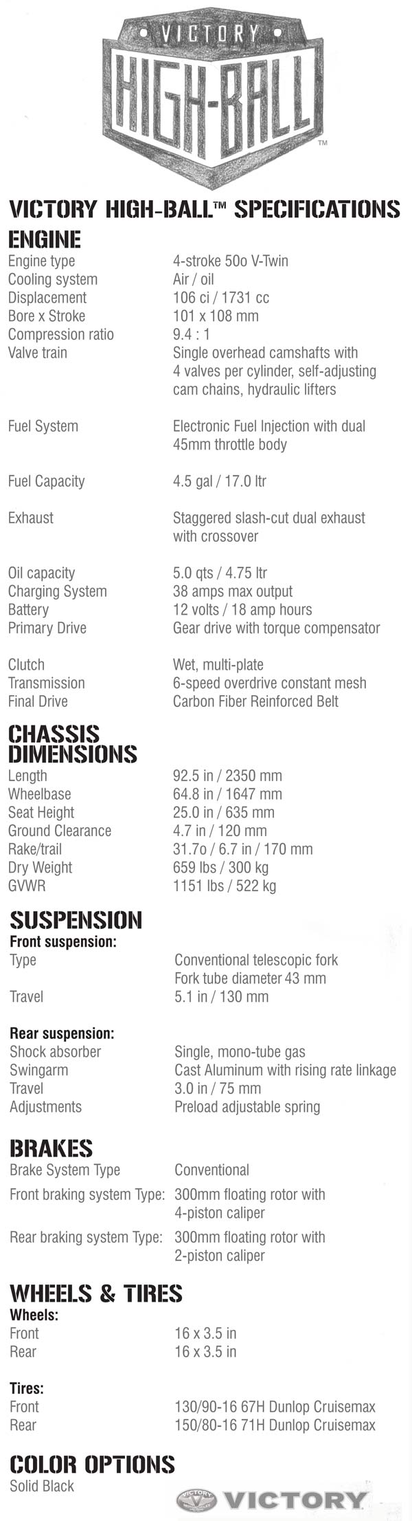 Victory-Highball-specs